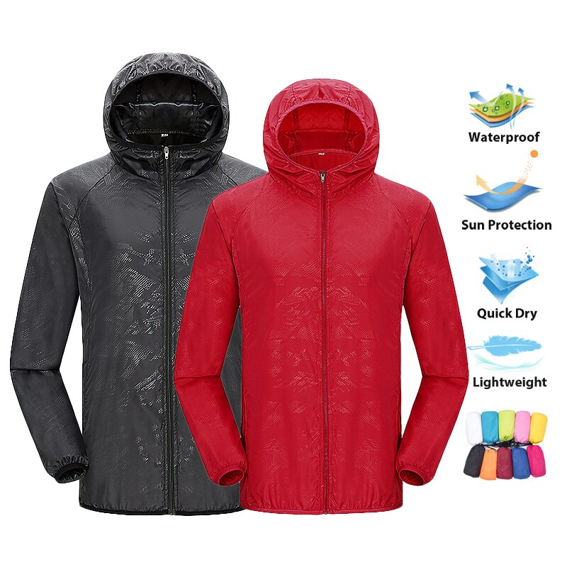 Summer Rain Clothing - LNGXO-Chaqueta de senderismo Unisex para hombre
