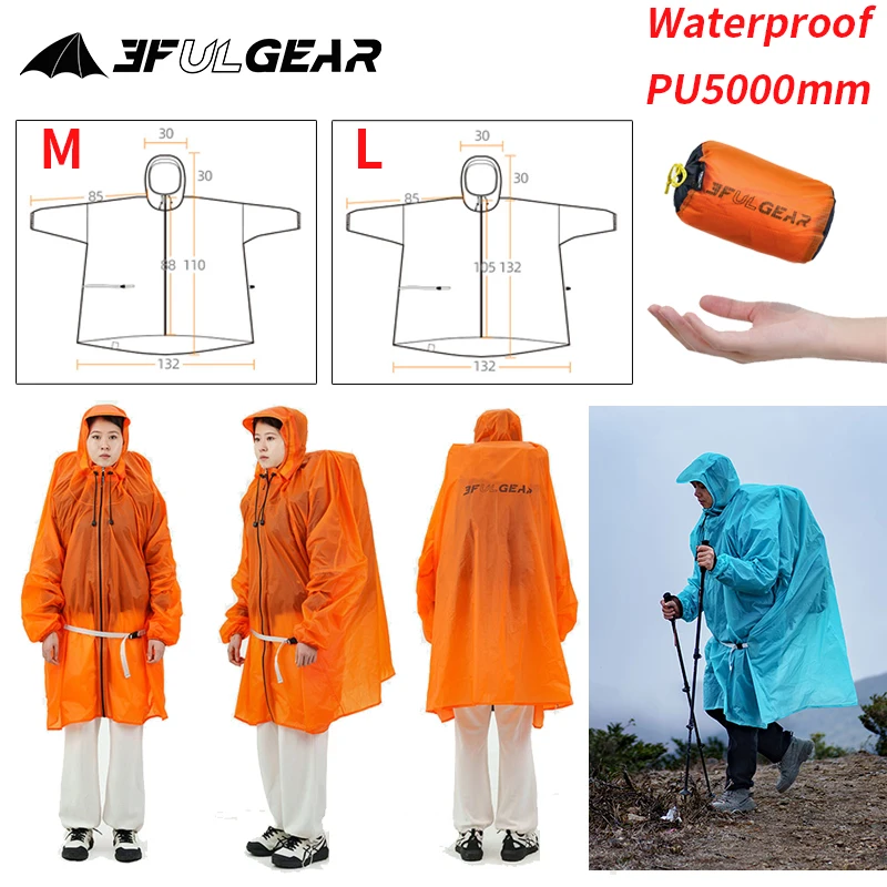 Summer Rain Clothing - Chubasquero con cremallera 3F UL GEAR,