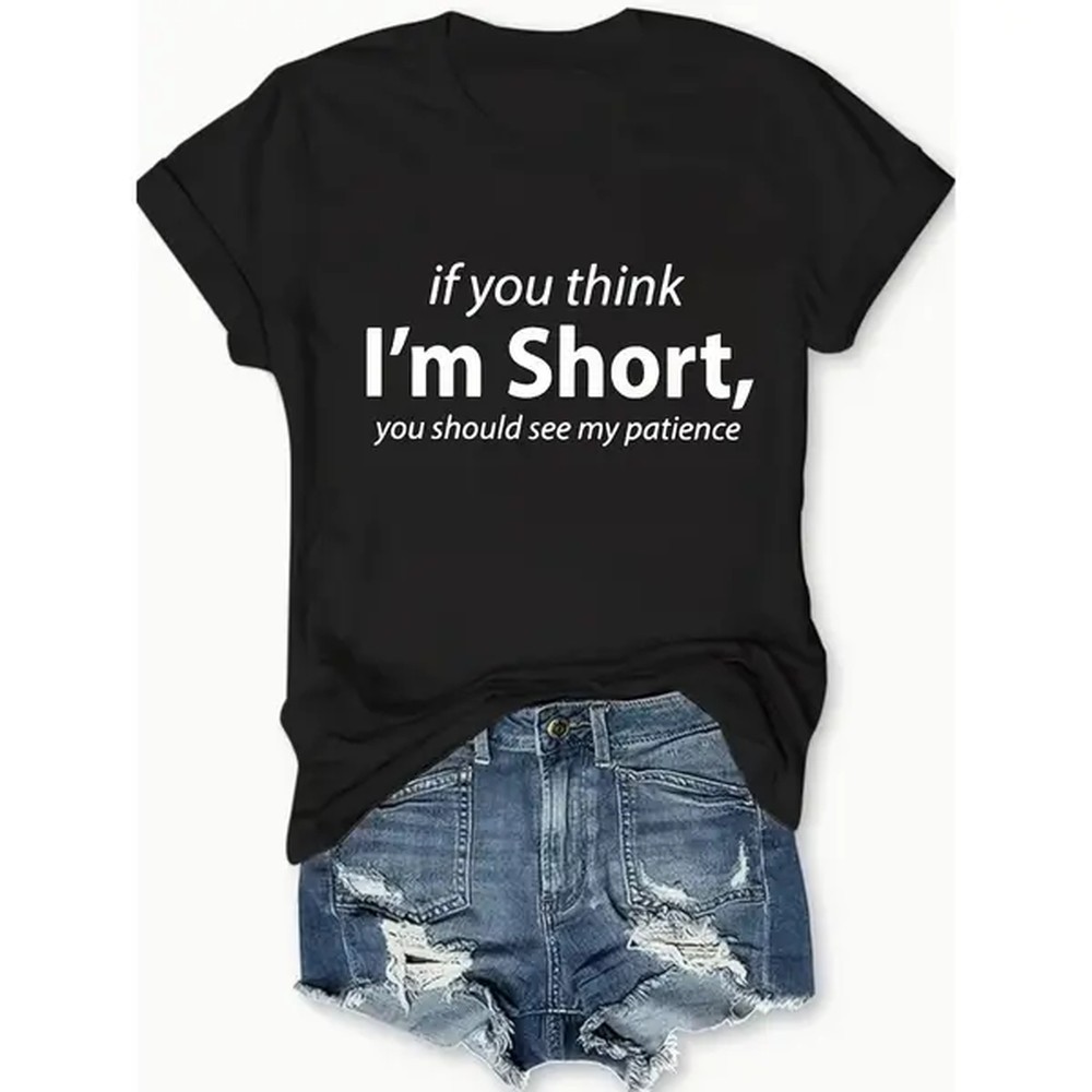 Summer Clothing Words - [100% algodón] Camiseta con cuello redondo