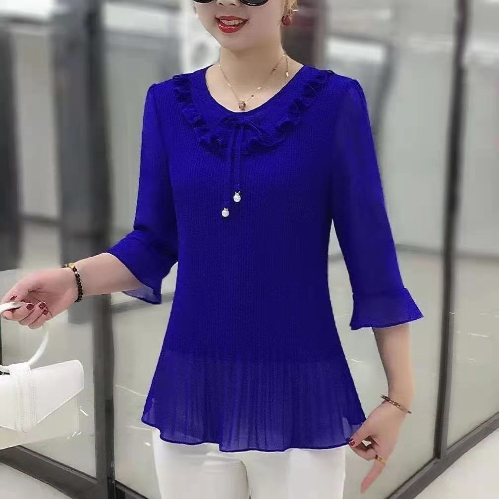 Summer Clothing For 70 Year Old Woman - Camisa de moda con cuello redondo