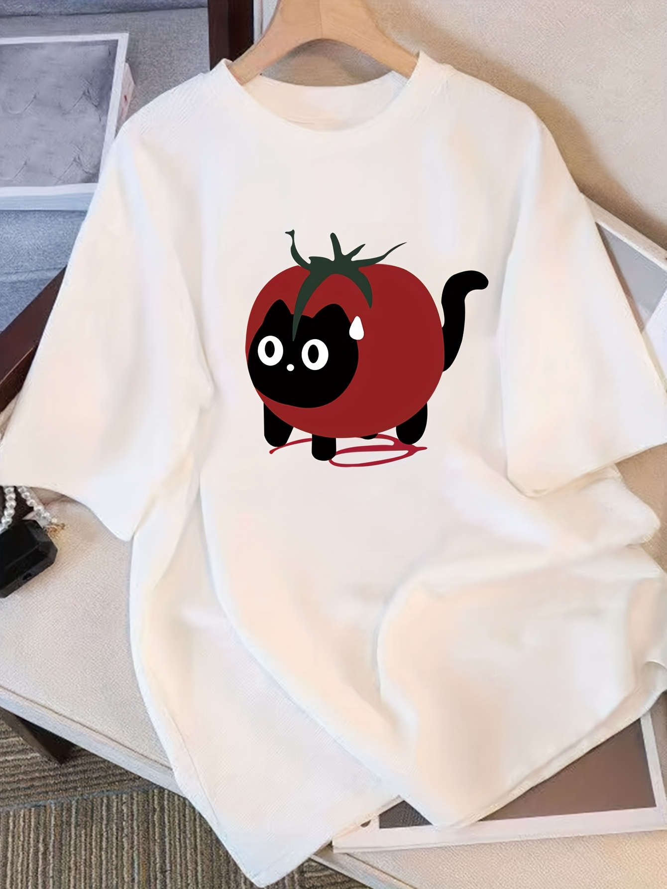 Camiseta con estampado de gato - Summer Clothing Staples reseña y precio