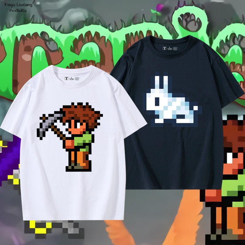 Camiseta Terraria con estampad - Summer Clothing Staples reseña y precio