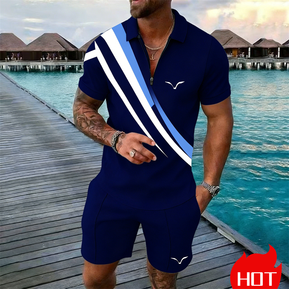 Conjunto de verano a rayas est - Summer Clothing Styles Men reseña y precio
