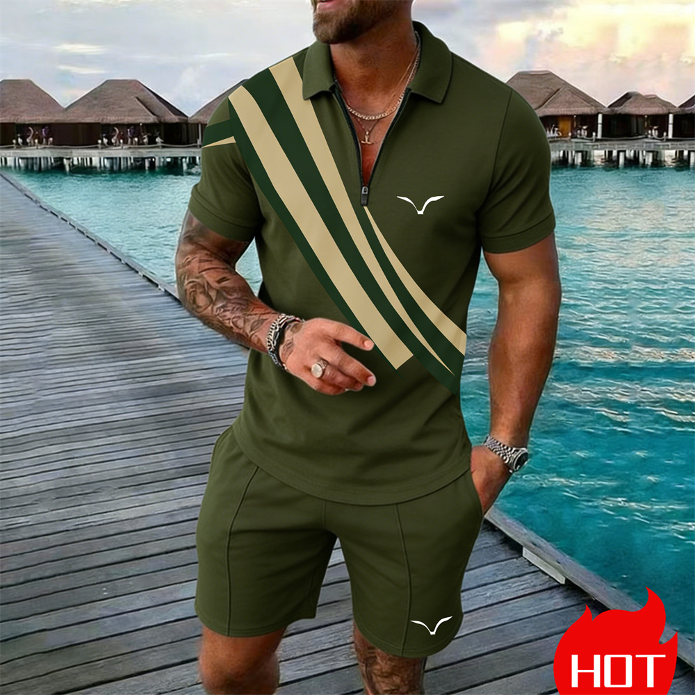 Conjunto de verano a rayas est - Summer Clothing Styles Men reseña y precio