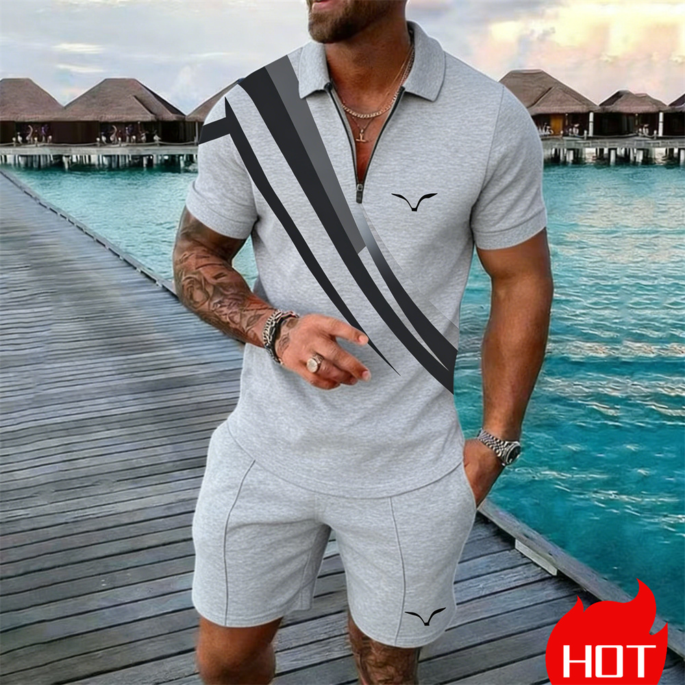 Conjunto de verano a rayas est - Summer Clothing Styles Men reseña y precio