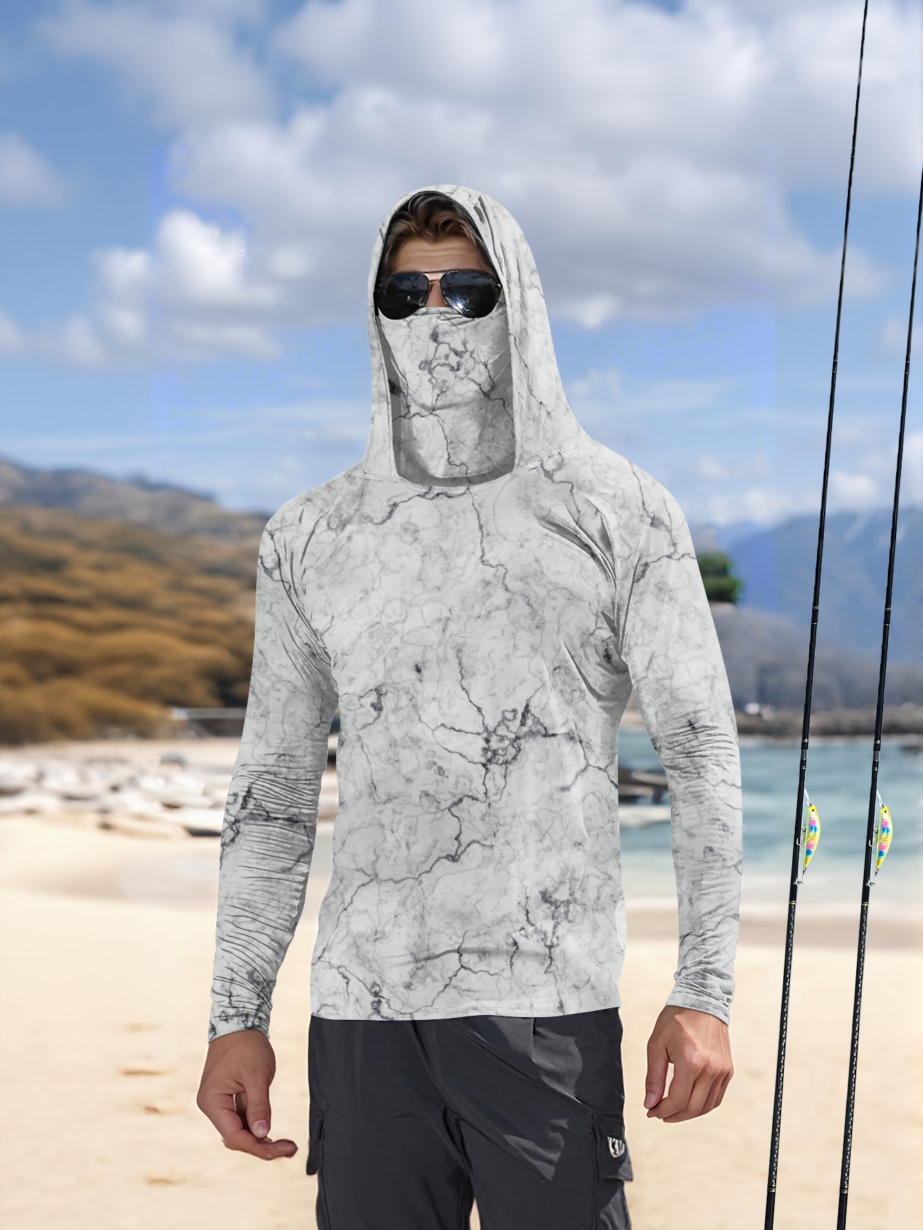 Camisa de pesca con capucha pa - Summer Clothing Mens reseña y precio