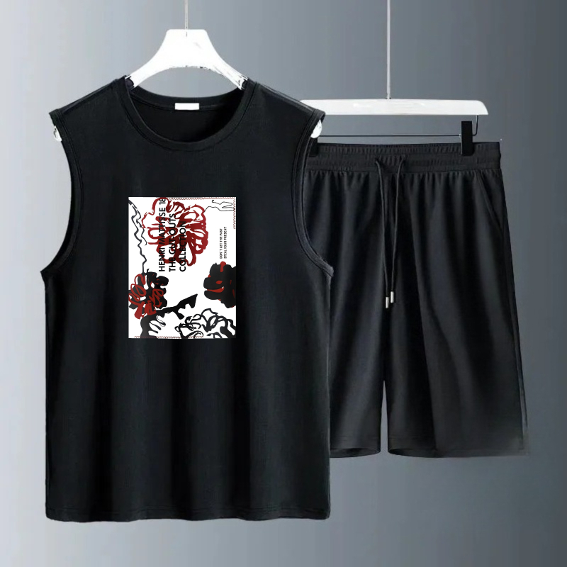 Conjuntos de Camisetas sin Man - Summer Clothing Mens reseña y precio