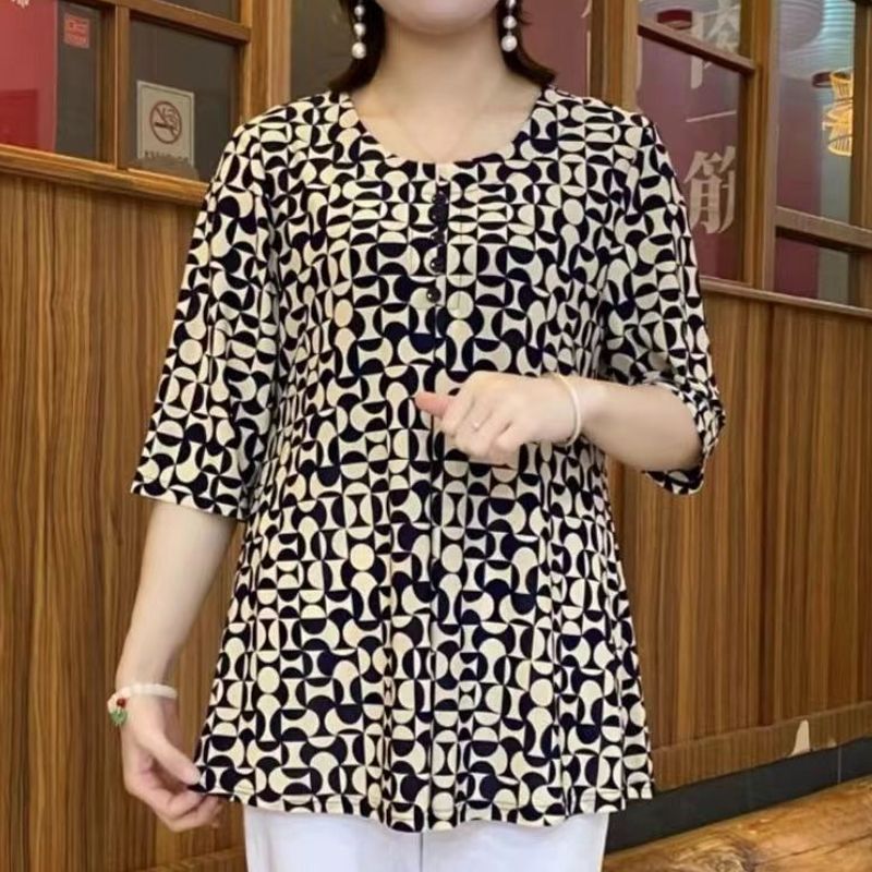 Camiseta estampada Vintage par - Summer Clothing For 70 Year Old Woman reseña y precio