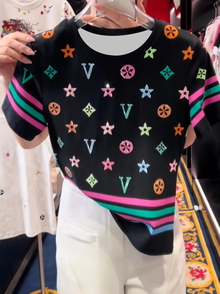 Camiseta de manga corta a raya - Summer Clothing For 70 Year Old Woman reseña y precio