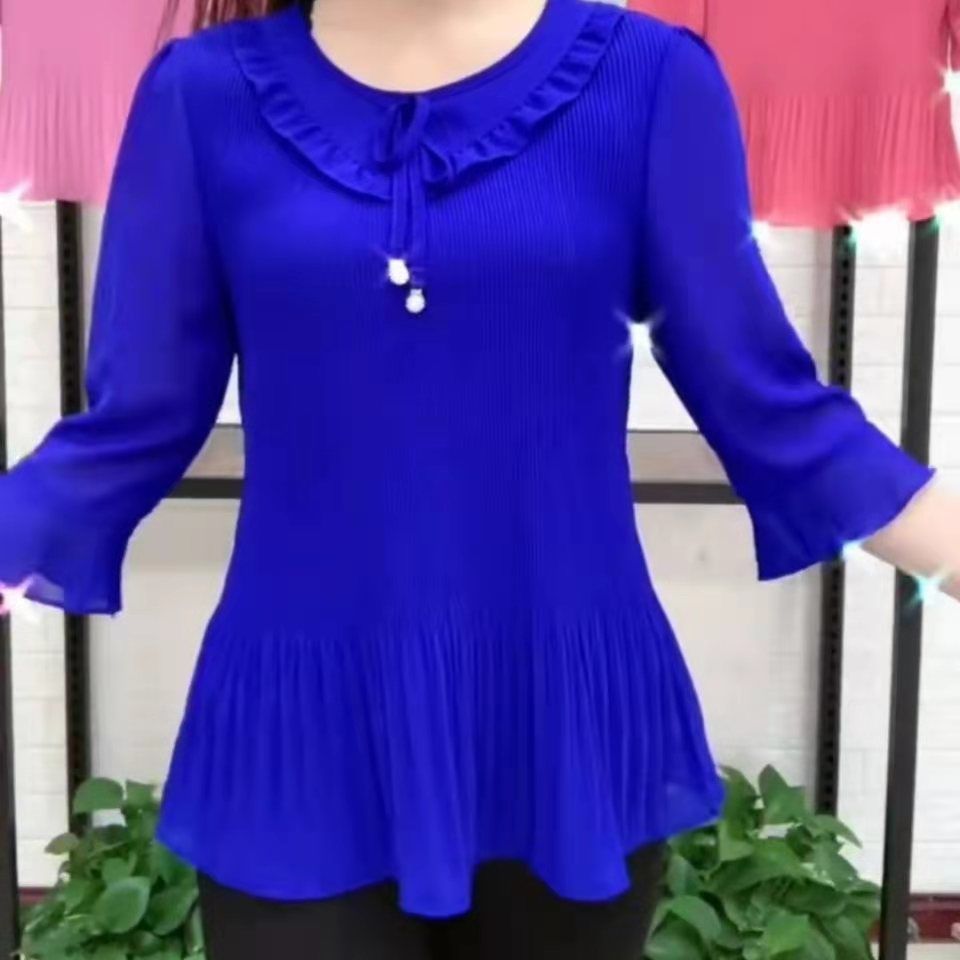 Camisa de moda con cuello redo - Summer Clothing For 70 Year Old Woman reseña y precio
