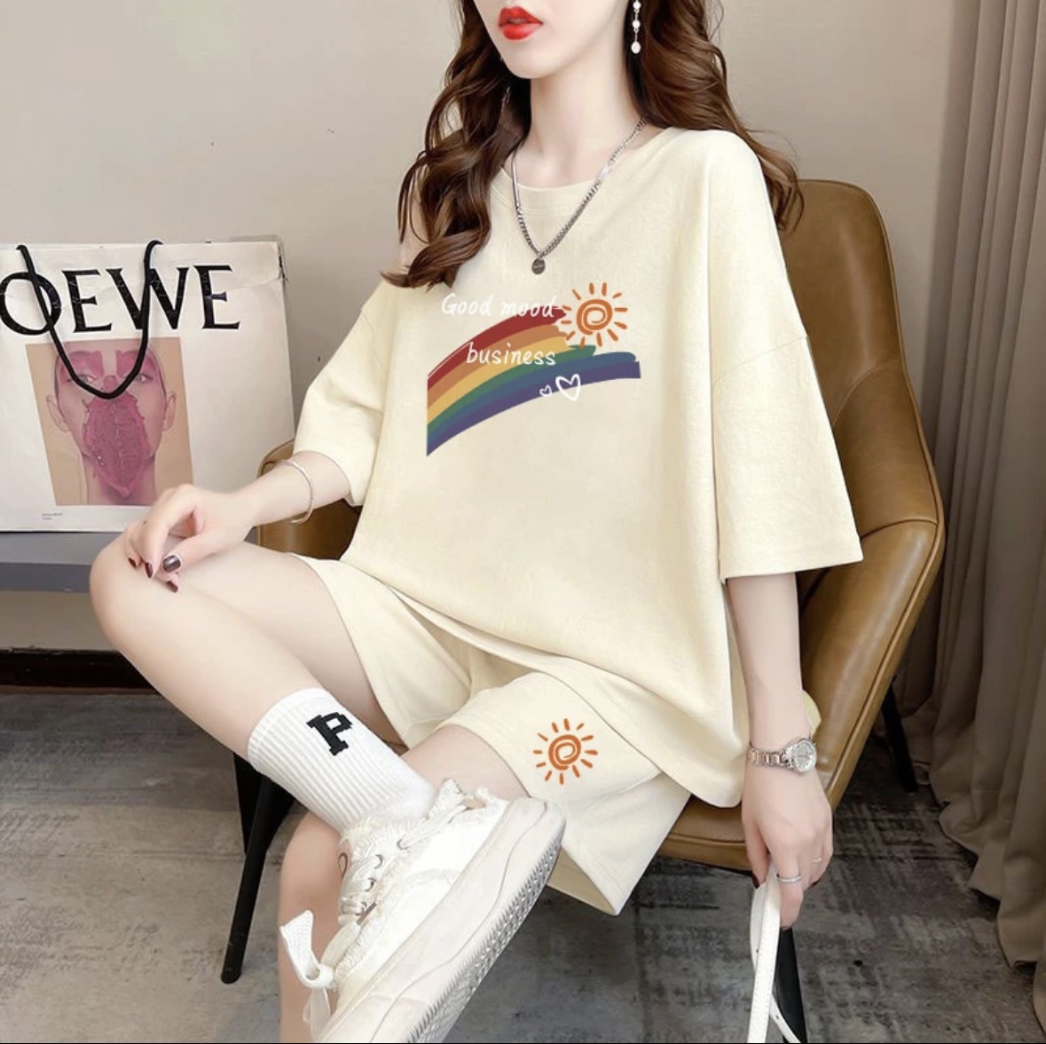 Conjunto de pantalones cortos  - Summer Clothing Sets Women reseña y precio